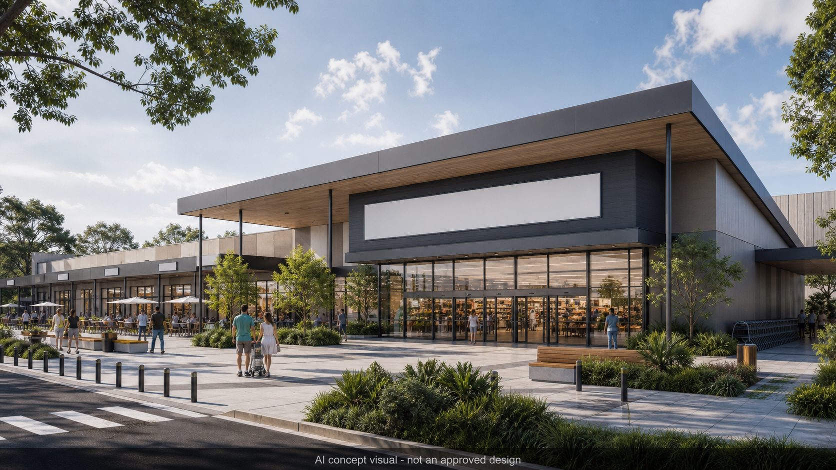 Austral Plaza supermarket retail precinct Woolworths anchor tenant concept render Q3 2026 completion Austral NSW
