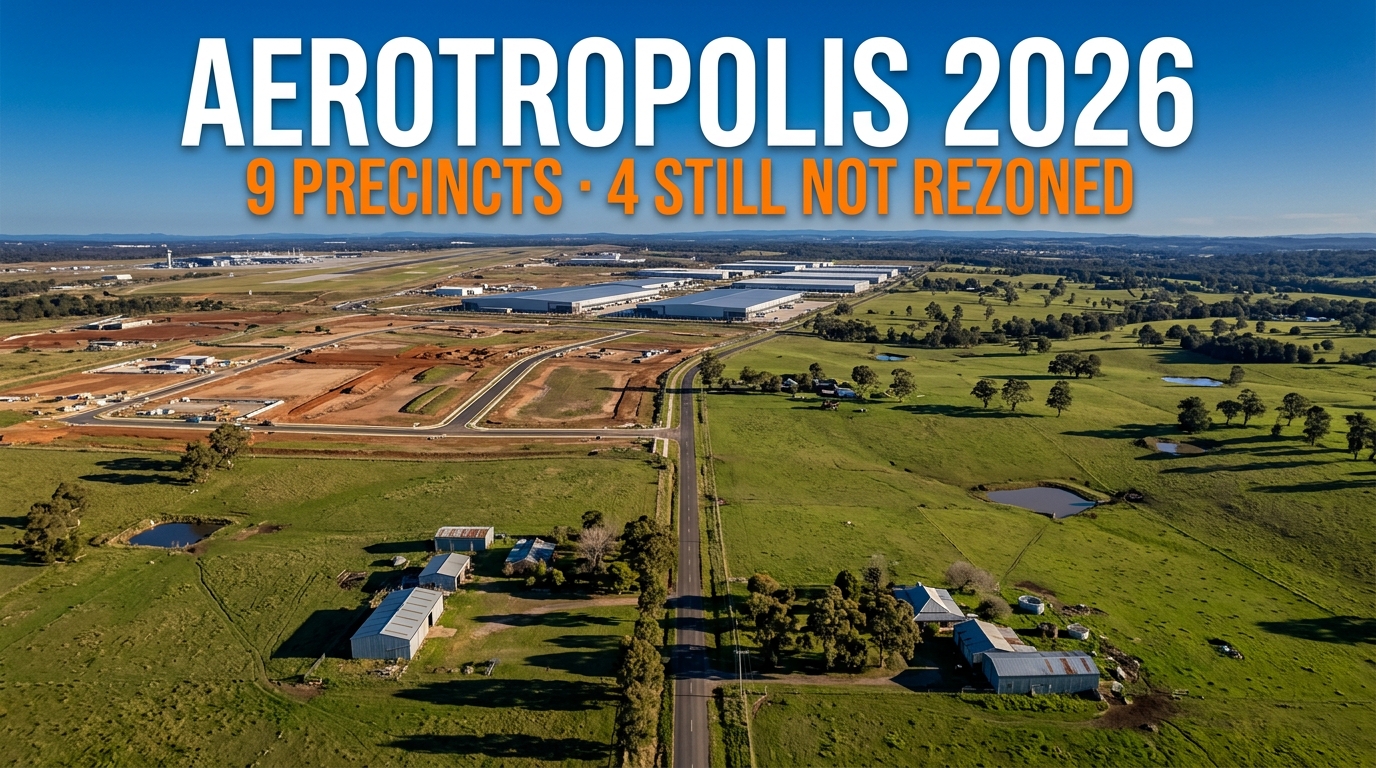 Aerotropolis Precincts 2026: The Four Still Not Rezoned