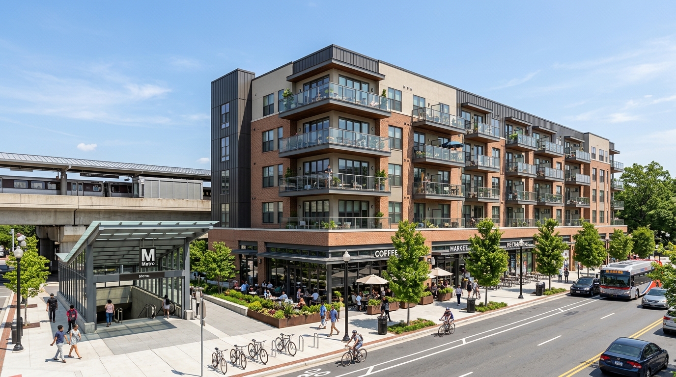 Mixed-use TOD development near a Sydney metro station showing the density enabled by TOD rezoning NSW controls