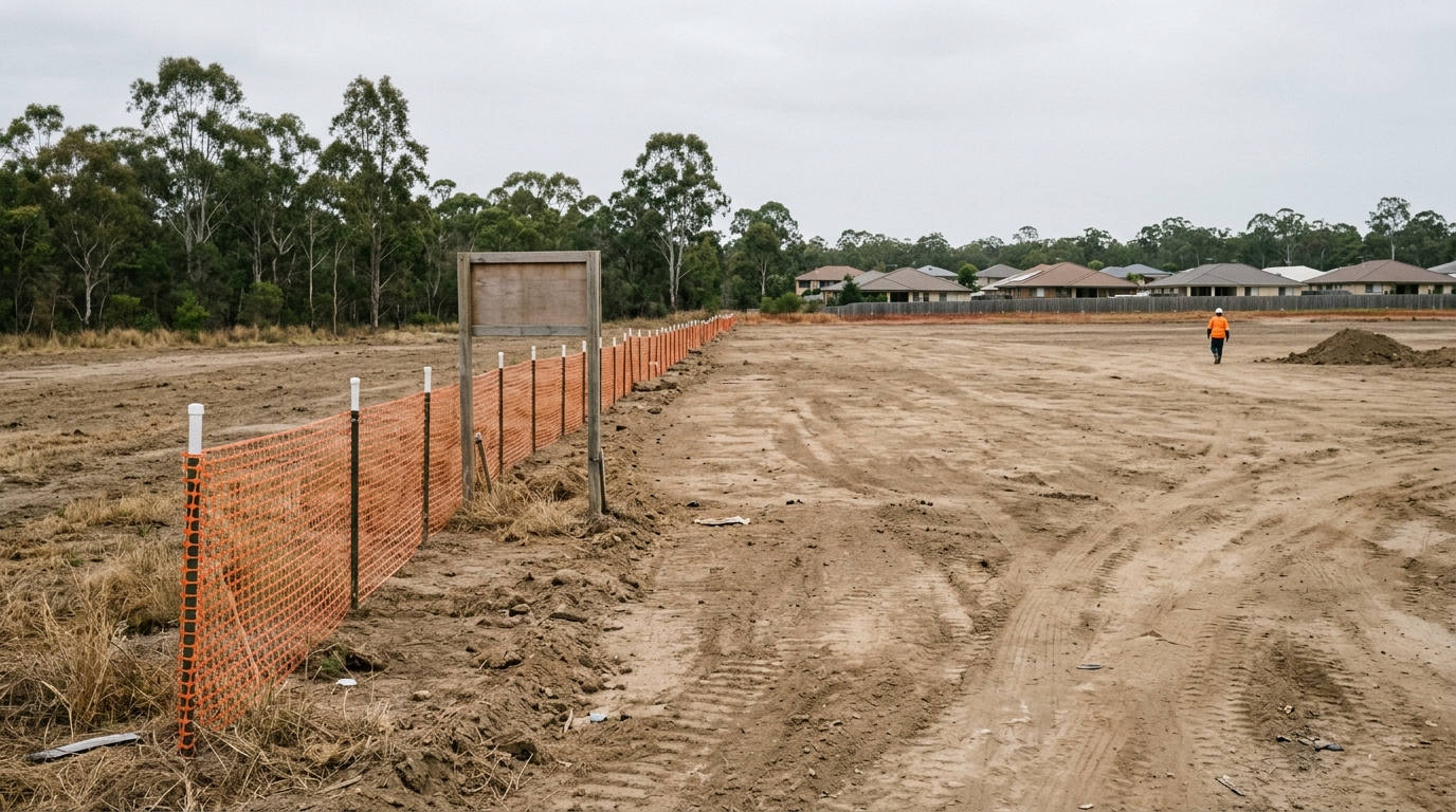 Cleared future retail site for the Yarrabilba town centre