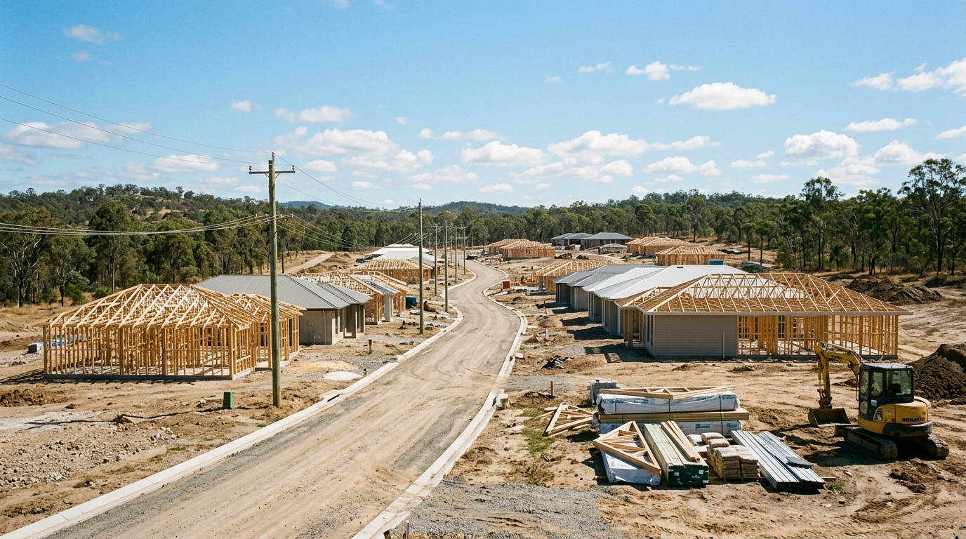 New housing under construction in the Ripley Valley development