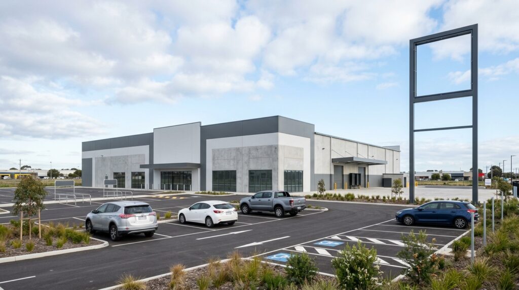 Wyndham Vale development: new large-format retail building near the Ballan Road jobs hub site