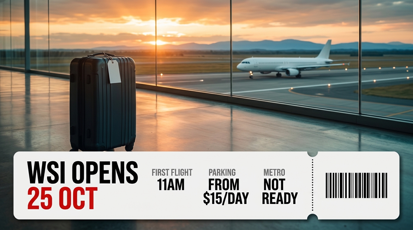 Western Sydney International Opens 25 October: Flights, Free Shuttle and $15 Parking